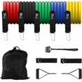 thumbnail image 1 of 11PCS Juego de bandas de resistencia Yoga Pilates Abs Ejercicio Fitness Tube Workout Bands lyd modelStyleType, 1 of 2