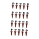 thumbnail image 2 of Tornillos de señuelo de 20x de 20x Reemplazo de gancos de conexión de conexión giros tornillos de tornillo de tornillo de Swivels Tackle de Marrón, 2 of 8