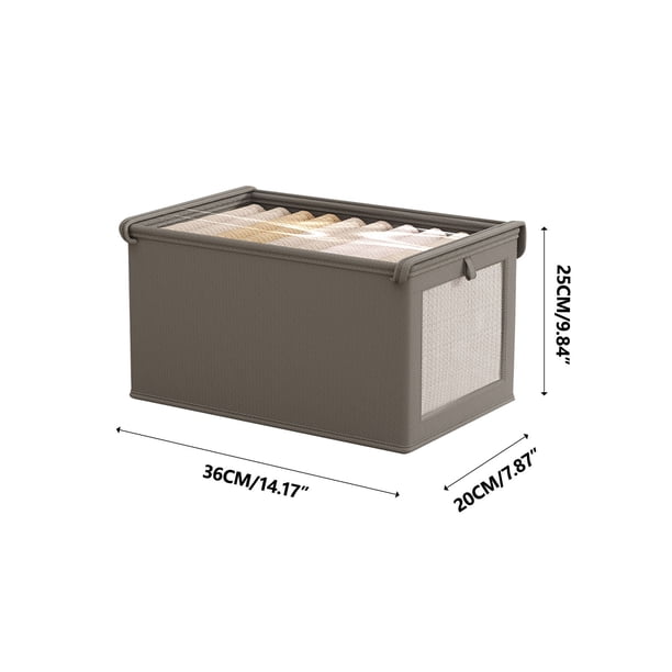 Caja de Almacenamiento Plegable Ventana de Tela Visible con Tapa Caja de Almacenamiento de Ropa, Caja de Almacenamiento de Tela Grande, Preferida para la Caja de Almacenamiento Del Hogar con Tapa