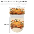 thumbnail image 5 of HELLHERO Pumpkin and Maple Leaves Toilet Lid Cover Elastic Edge & Easy to Clean Toilet Seat Cover Replacement Stays in Place 2 Piece, 5 of 5