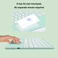 thumbnail image 4 of Portable Wireless Bluetooth Keyboard with Touchpad, Ultra-Thin Rechargeable Bluetooth Keyboard Mini with trackpad Round Key for iPad pro/iPad/iOS/Android (Green), 4 of 8