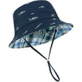 thumbnail image 1 of Zando Beach Baby Sun Hat UPF 50+ Sun Protection Wide Brim Summer Baby Boy Bucket Hats Cute Toddler Sun Hats for Boy Navy Fish XL, 1 of 5