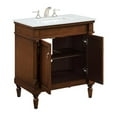 thumbnail image 4 of Elegant Decor Lexington 30" Wood Bathroom Vanity in Light Walnut/Brushed Nickel, 4 of 11