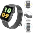 thumbnail image 4 of [2 PACK] Metal Stainless Steel Bands Compatible with Apple Watch Bands 41mm 40mm 38mm 42mm 44mm 45mm, Loop Magnetic Milanese Mesh Strap for iWatch Bands Series 8 7 6 5 4 3 2 1 SE Women Men, 4 of 13