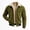 Army Green, variant on Mens Corduroy Jacket Heavyweight Fleece Lined Collared Jackets Full Zip Winter Warm Casual Outerwear with Multi Pockets