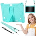 thumbnail image 2 of Shock Proof Back Cover for Tablet,Soft Portable Protective Cover,Moderness Case,Silicone Tablet Case with Pen & Shoulder Strap,Protective Case With Strap,Handle Stand Friendly Proof Cover,9.4"x6.7", 2 of 9