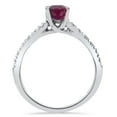 thumbnail image 3 of Pompeii 7/8ct Oval Ruby & Diamond Ring 14K White Gold (G/H,I1), 3 of 3