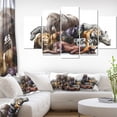 thumbnail image 1 of Animals on White Background - Abstract Canvas Art Print, 1 of 3