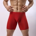 thumbnail image 2 of IWRICH Men's Seamless Breathable Boxer Briefs Mid Waist Ice Silk Sports Inspired Underwear Red XXL, 2 of 4