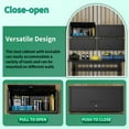 thumbnail image 3 of IKIMI Metal Wall Cabinet with Up-flip Door, Garage Wall Mounted Storage Cabinets, Lockable Metal Storage Cabinet Wall Mounted, Hanging Tool Cabinet for Garage Basement Utility Room, Assembly Required, 3 of 8