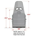 thumbnail image 4 of Kirkey 38160 38 Series Aluminum Layback Seat Width: 16 Standard 10-20 Degree Lay, 4 of 6