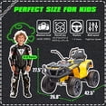 thumbnail image 6 of Okybaby 24V Kids Ride on Electric ATV with Realistic Off-Road Design, 2WD, Dual Motors, Electric Kids Ride on Toy Cars with MP3, LED Lights for Kids Aged 3+,Yellow, 6 of 7