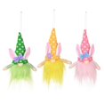 thumbnail image 3 of 3 Pieces Easter Bunny Gnomes with LED Light Decor Handmade Plush Gnomes Santa Elf Hanging Gnomes Easter Tree Ornaments Set for Tree Ornament Decoration, 3 of 10