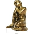 thumbnail image 4 of athizay Brass Buddha Idols 8.5 cm Resting on Knee for Living Room | Gifting | Meditation in Antique gold Finish Lord Buddha Statues for Home and Office, 4 of 5