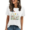 thumbnail image 2 of Women's Tops Large Printed Short Sleeved T-shirt, 2 of 4