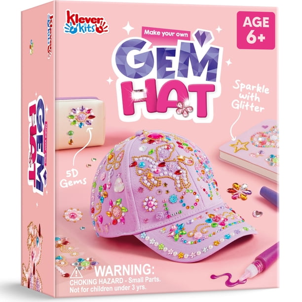 Kit de manualidades Klever Kits, gorro con gemas, para niñas mayores de 6 años
