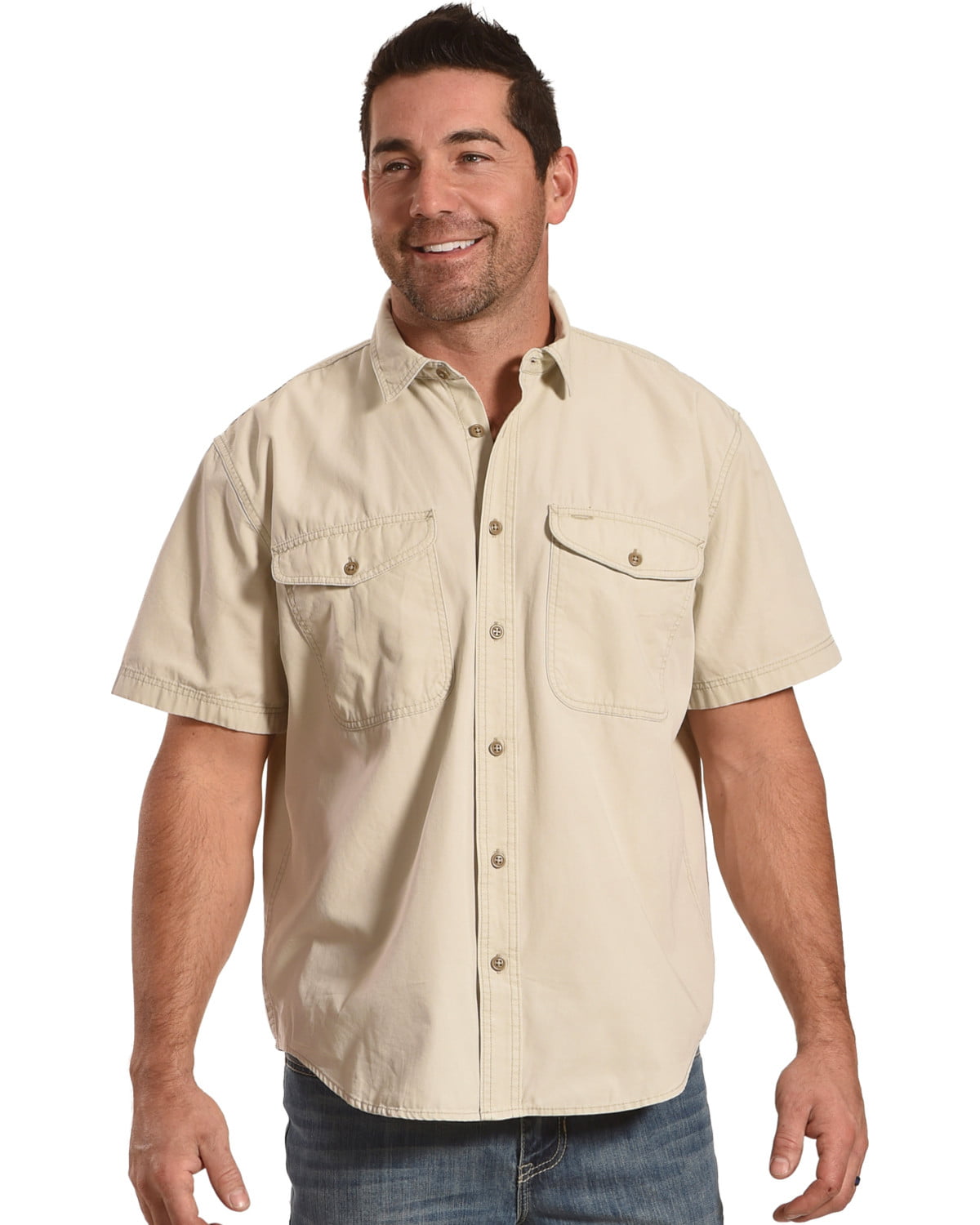 Filson - Filson Men's 100% Cotton Short Sleeve Field Shirt, Gray Sky ...