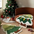 thumbnail image 5 of Christmas Rug Snowman Rug Xmas Tree Ru Slip Washable Doormat Vintage Entryway Rug Bath Rugs Winter Carpet for Indoor Bathtub Living Room Christmas Bedside Blanket, 5 of 5