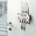 thumbnail image 5 of Cartoon Koala and Flowers Mail Holder Organizer Wall Mount with Shelf Key Holder Key Rack with 5 Key Hooks for Wall Decorative, 5 of 6