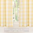 thumbnail image 6 of CAROMIO 2Pcs Light Filtering Tier Curtains Buffalo Check Gingham Thick Yarn Dyed Cafe Curtains, Yellow/White,28"W x 24"L, 6 of 8