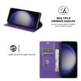 thumbnail image 3 of Allytech Galaxy A32 4G Wallet Case, RFID Blocking PU Leather Flip Cover Stand Business Retro Shockproof Protective Phone Case for Samsung Galaxy A32 4G - Purple, 3 of 6