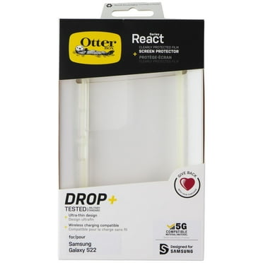 OtterBox React Case   CP Film Screen Protector for Samsung Galaxy S22 - Clear
