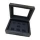 thumbnail image 5 of Vitrina para Anillos, Almacenamiento de Anillos de Madera, Forro de Cuero Sintético, Ventana Transparente, Resistente a Los Arañazos, Joyero Funcional 7 hoyos, 5 of 9