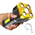 thumbnail image 4 of Linterna superbrillante de luz de largo alcance recargable por USB para exteriores (dorado) Ehuebsd Para estrenar, 4 of 7
