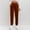*Brown, variant on ClodeEU Women's Velvet Jogger Pants with Stretch Waist and Pockets,Trendy Casual Sweat Pant Black,Womens Plus M