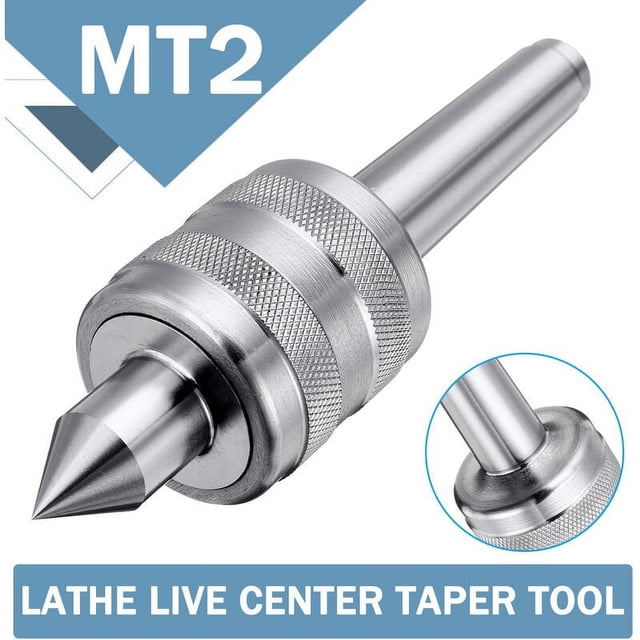 Desiderio MT2 0.001 Torno de acero de precisión Herramienta cónica central viva Rodamiento triple para herramienta de torno de corte CNC para torno de madera y metal