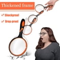 thumbnail image 3 of Jinsinto Magnifying Glass 10X Large Handheld Magnifier Reading Magnifier for Elderly Kids with Shatterproof Non-Slip Cloth Soft Hand Grip 10X Magnifying Glass for Observation Hobbies, N, 3 of 5