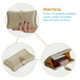 thumbnail image 6 of FUEENIRVA Evening Bag Golden Pu Metal Polyester 1Pack 7.7X5.9In, 6 of 6