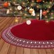 thumbnail image 1 of Wow Falda para árbol de Navidad, falda de árbol de Navidad de punto de 90 cm con árbol de Navidad grueso, copo de nieve, decoraciones navideñas rústicas, alfombra, cubierta para pies, esquí de abeto, 1 of 1