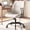 Ivory, variant on CELTOSS Ergonomic Office Chair, Mid Back Computer Chair with Lumbar Support, PU Leather Executive Chair with Tilt Lock, Adjustable Height Swivel Desk Chair for Home Office, Brown