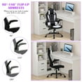thumbnail image 3 of YRLLENSDAN Gaming Chair Video Game for Adults, Leather High Back Computer Chair with Flip-up Arms/Lumbar Support/Headrest Adjustable White Desk Chairs for Computer, Women Men, 3 of 8