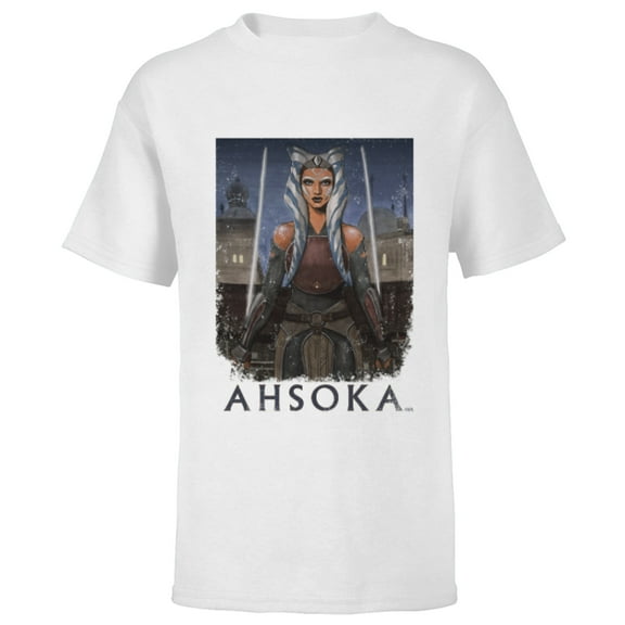 Star Wars Rebels Ahsoka Tano Portrait - Short Sleeve T-Shirt for Kids - Customized-White