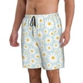 thumbnail image 2 of Naloa Daisies Flowers Men's Beach Shorts, Surfing shorts, Swim trunks, Quick Dry Swim Trunks for Surfing Beach Fun - Large, 2 of 9