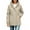 A_Khaki#07, variant on Yteetum Women's Softshell Rain Jackets Casual Solid Long Sleeve Lightweight Drawstring Mid Length Waterproof Windbreaker Zip Up Hooded Raincoat