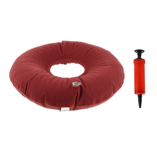Cojín Inflable Colcomx de PVC para Asiento de aire Antiescaras con bomba Transpirable rojo