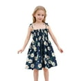 thumbnail image 1 of Robe d'Été pour Tout-Petits Filles Robe Évasée à Volants Bretelles Spaghetti Robe Florale Smockée pour Filles Robe Déguisement pour Filles, 1 of 4