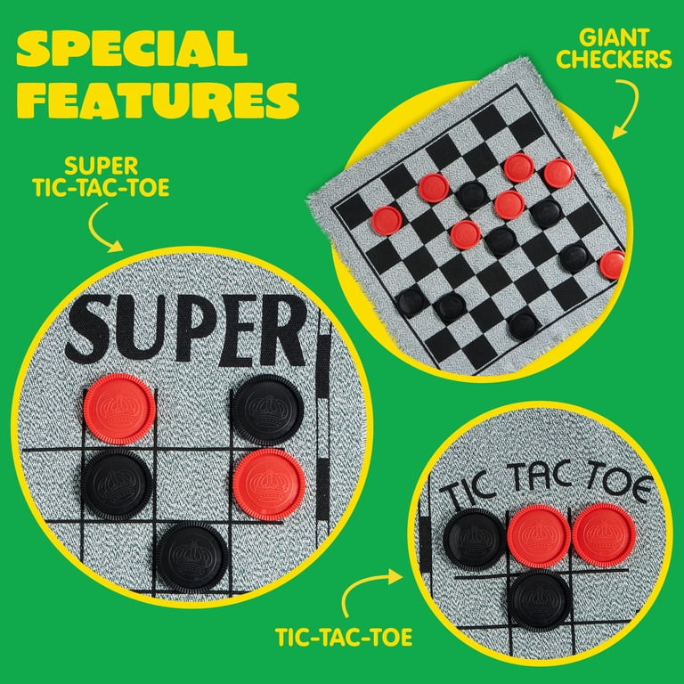 Joyfy 3-in-1 Giant Checkers and Tic Tac Toe photo 8