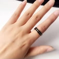 thumbnail image 7 of 6mm Black Gold Plating Band Man Women's Stainless Steel Ring Size 6-12, 7 of 7