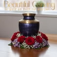 thumbnail image 4 of Large Brass Cremation Urn for Human Ashes Pruple Handcrafted Funeral Memorial Urn for Adults | Decorative Urns for Men & Women | Secure Screw Lid with Velvet Pouch, 4 of 9