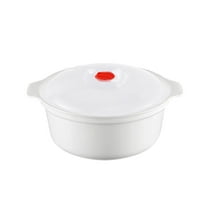 XYKA Bokon 3 Pieces Microwave Bowls with Lids Assorted Sizes Microwave Bowl With Lid Heating Dish Noodle Bowl Storage Plate Soup Bowl With Handle Easy To Store Microwave Cookware Kitchen College Dorm