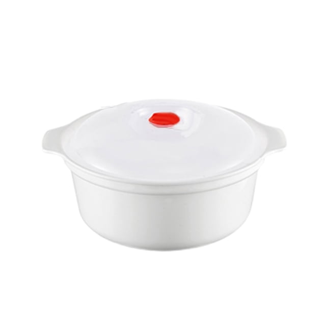 BPA Free Microwave Bowl with Lid & Handle, Multi-Use Heating Noodle Soup Bowl Storage Plate, Easy Store Microwave Cookware Home Dining Essentials(Red)