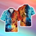 thumbnail image 2 of Camisas hawaianas para hombre, camisetas informales de manga corta con estampado de tambores, estilo Y2k, ropa de calle de gran tamaño, blusa de playa vintage, ropa para hombre, 2 of 4