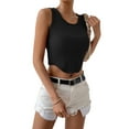 thumbnail image 1 of Liacowi Women's Sleeveless Basic Camisoles Crop Top Sexy Ribbed Knit Slim Fit t Vest Tank Tops, 1 of 2