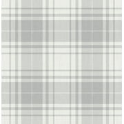 InHome Franklin Plaid Grey Peel & Stick Wallpaper