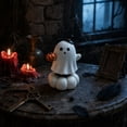 thumbnail image 5 of Halloween Decorations, Spinning Resin Pumpkin Ghost Figurine, Cute Rotating Desktop Ornament with Skull, Funny Holiday Party Home Office Table Centerpiece Gift, 5 of 7