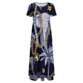 thumbnail image 4 of Robe Imprimée Chaînes Dorées Éléphant et Tigre Mode de Rue Bohème Longues Robes Dames Robe Maxi Élégante Cadeau d'Anniversaire, 4 of 5